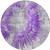 8' Purple Gray And Charcoal Round Abstract Washable Indoor Outdoor Area Rug