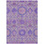 3' X 5' Lavender Lilac And Gray Floral Washable Indoor Outdoor Area Rug