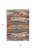 3' X 5' Orange Green And Gold Abstract Washable Indoor Outdoor Area Rug