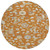 8' Copper Green And Gray Round Floral Washable Indoor Outdoor Area Rug