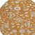 8' Copper Green And Gray Round Floral Washable Indoor Outdoor Area Rug