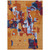 8' X 10' Copper Gray And Burgundy Abstract Washable Indoor Outdoor Area Rug