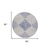 5' Beige Blue and Gray Geometric Round Rug