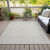 8' X 10' Beige And Ivory Geometric Washable Indoor Outdoor Area Rug