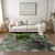 10' X 14' Green Abstract Washable Non Skid Indoor Outdoor Area Rug
