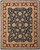 8' X 10' Blue Red And Gold Oriental Hand Tufted Area Rug