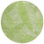 8' Lime Green And Ivory Round Floral Washable Indoor Outdoor Area Rug