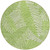 8' Lime Green And Ivory Round Floral Washable Indoor Outdoor Area Rug