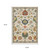 5' X 8' Ivory Blue And Yellow Oriental Area Rug With Fringe