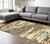 8' X 10' Orange Ivory And Green Wool Abstract Hand Tufted Area Rug
