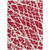 10' X 14' Red and White Abstract Washable Non Skid Indoor Outdoor Area Rug