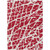 10' X 14' Red and White Abstract Washable Non Skid Indoor Outdoor Area Rug