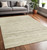 5' X 8' Ivory And Brown Wool Striped Hand Woven Area Rug