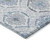8' X 10' Gray And Denim Blue Medallion Washable Indoor Outdoor Area Rug