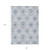 8' X 10' Gray And Denim Blue Medallion Washable Indoor Outdoor Area Rug