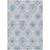 8' X 10' Gray And Denim Blue Medallion Washable Indoor Outdoor Area Rug