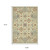 5' X 8' Ivory Blue And Orange Oriental Area Rug With Fringe