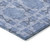 8' Round Denim Blue and Gray Round Floral Medallion Washable Non Skid Indoor Outdoor Area Rug