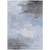 8' X 10' Sky Blue Gray And Ivory Abstract Washable Indoor Outdoor Area Rug