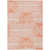 10' X 14' Orange and Ivory Abstract Washable Non Skid Indoor Outdoor Area Rug