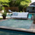 10' X 14' Teal Abstract Washable Non Skid Indoor Outdoor Area Rug