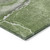 8' Round Olive Green Round Abstract Washable Non Skid Indoor Outdoor Area Rug