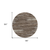 8' Brown And Ivory Round Striped Washable Indoor Outdoor Area Rug