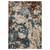 10' X 13' Beige Rust And Teal Abstract Distressed Area Rug With Fringe