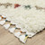 8' X 11' Ivory Tan And Gray Diamond Shag Area Rug With Fringe