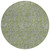 8' Olive Green And Gray Round Floral Washable Indoor Outdoor Area Rug
