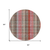 8' Red Pink And Pewter Round Plaid Washable Indoor Outdoor Area Rug