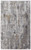 8' X 11' Gray Ivory and Gold Abstract Power Loom Area Rug With Fringe