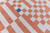 8' X 11' Blue and Red Geometric Non Skid Area Rug