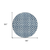 8' Navy Blue And Ivory Round Geometric Washable Indoor Outdoor Area Rug