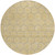 8' Wheat And Gray Round Geometric Washable Indoor Outdoor Area Rug