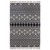 3' X 5' Black Gray And White Wool Geometric Handmade Area Rug With Fringe