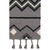 3' X 5' Black Gray And White Wool Geometric Handmade Area Rug With Fringe