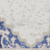 8' Ivory and Blue Floral Medallion Distressed Non Skid Runner Rug