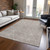 8' X 10' Taupe And Ivory Geometric Washable Indoor Outdoor Area Rug