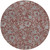 8' Orange Gray And Silver Round Floral Washable Indoor Outdoor Area Rug