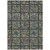 8' X 10' Fern Green Purple And Teal Blue Medallion Washable Indoor Outdoor Area Rug