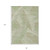 8' X 10' Artichoke Green Brown And Ivory Floral Washable Indoor Outdoor Area Rug