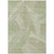 8' X 10' Artichoke Green Brown And Ivory Floral Washable Indoor Outdoor Area Rug