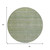 8' Sage And Ivory Round Striped Washable Indoor Outdoor Area Rug