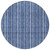 8' Denim Blue And Ivory Round Striped Washable Indoor Outdoor Area Rug