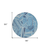 8' Blue And Teal Blue Round Geometric Washable Indoor Outdoor Area Rug