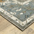 8' X 11' Blue Ivory And Gray Oriental Area Rug