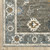 8' X 11' Blue Ivory And Gray Oriental Area Rug