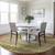 8' Gold Brown And Gray Round Striped Washable Indoor Outdoor Area Rug