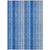 8' X 10' Blue Striped Washable Non Skid Indoor Outdoor Area Rug